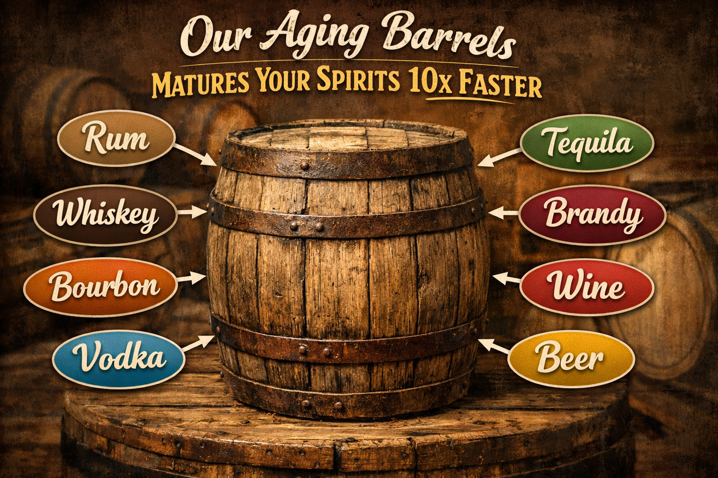 3 Liter White Oak Barrel